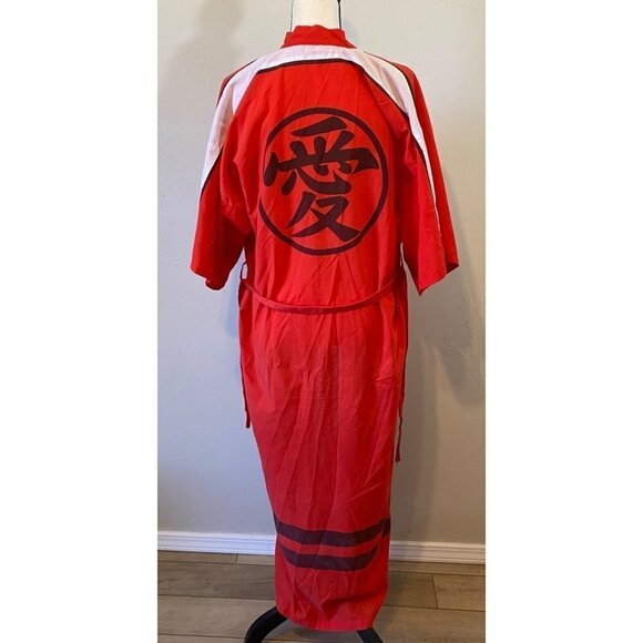 Vintage Imperial Fashion House Robe Kimono Duster Chinese Red *SEE MEASUREMENTS - Picture 1 of 10
